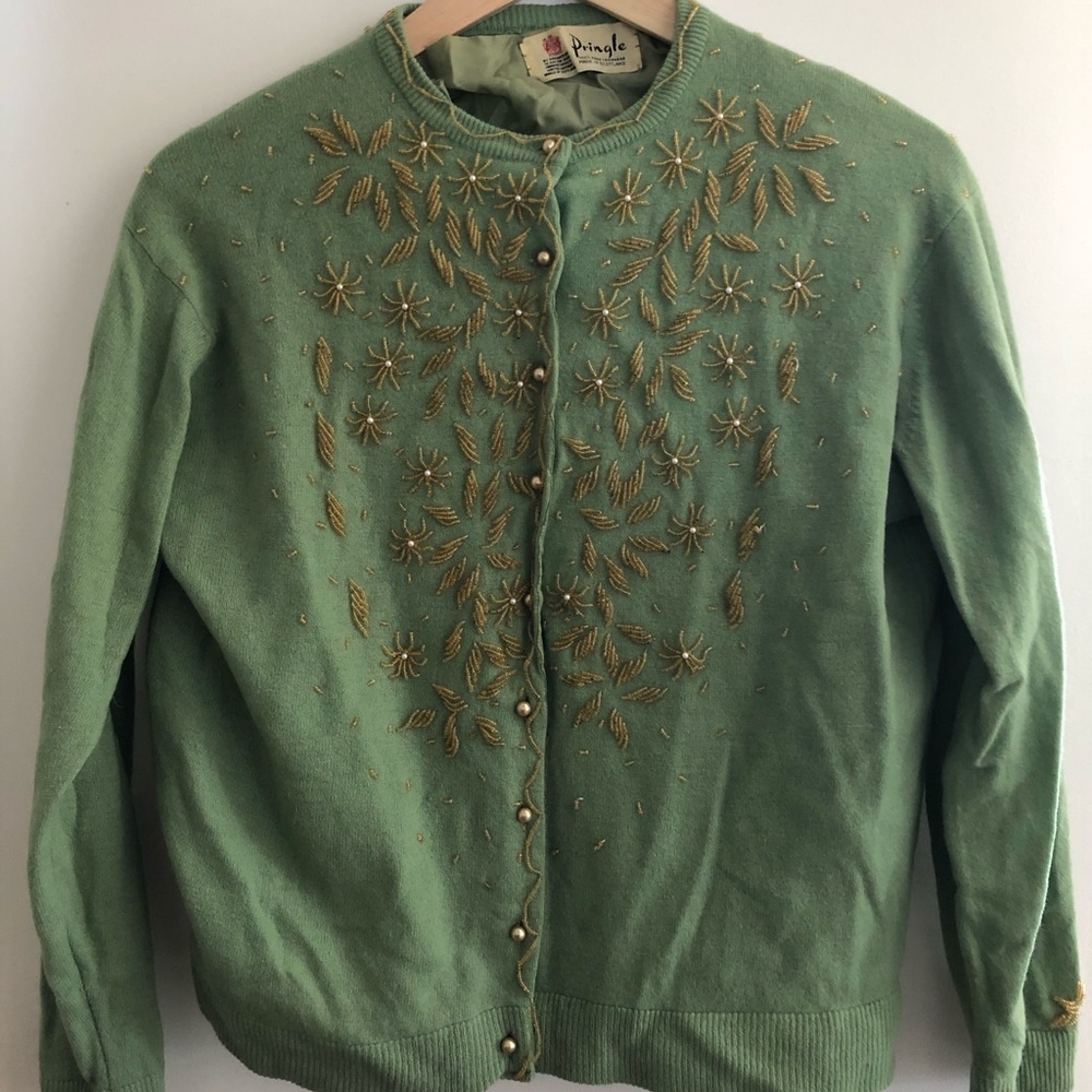 Pringle of Scotland cashmere beaded cardigan